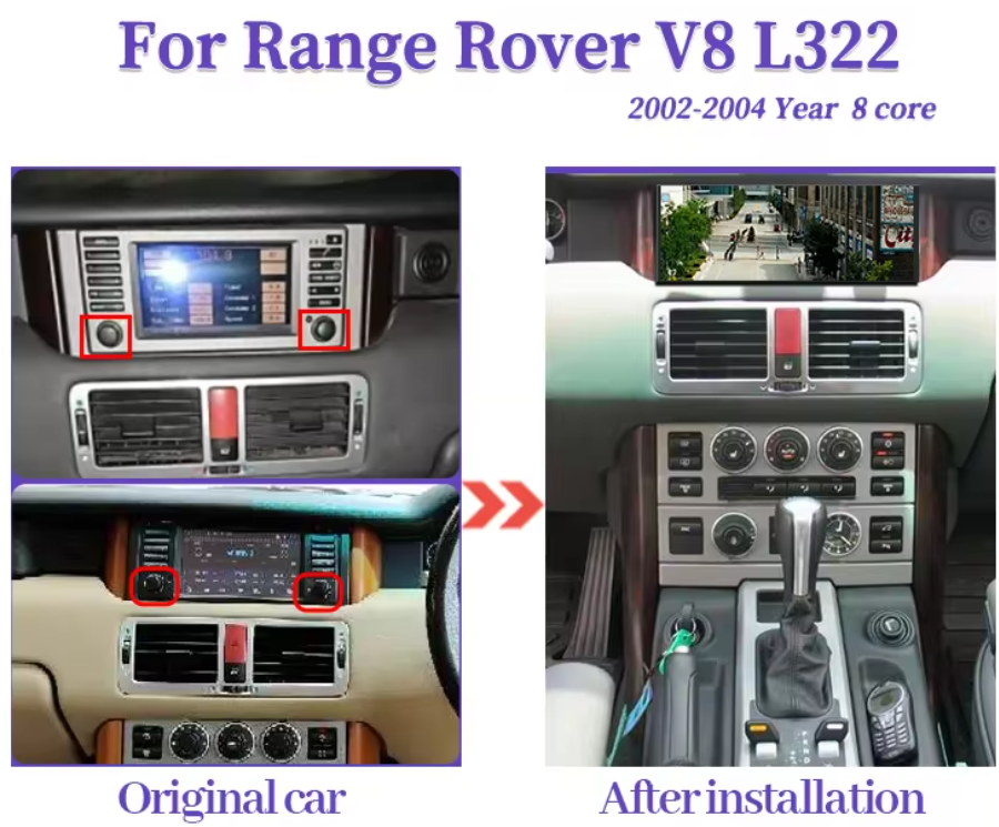 Range Rover L322 2002-2012 Android 14 Wireless CarPlay & Android Auto | Car Stereo Head Unit | Land Rover