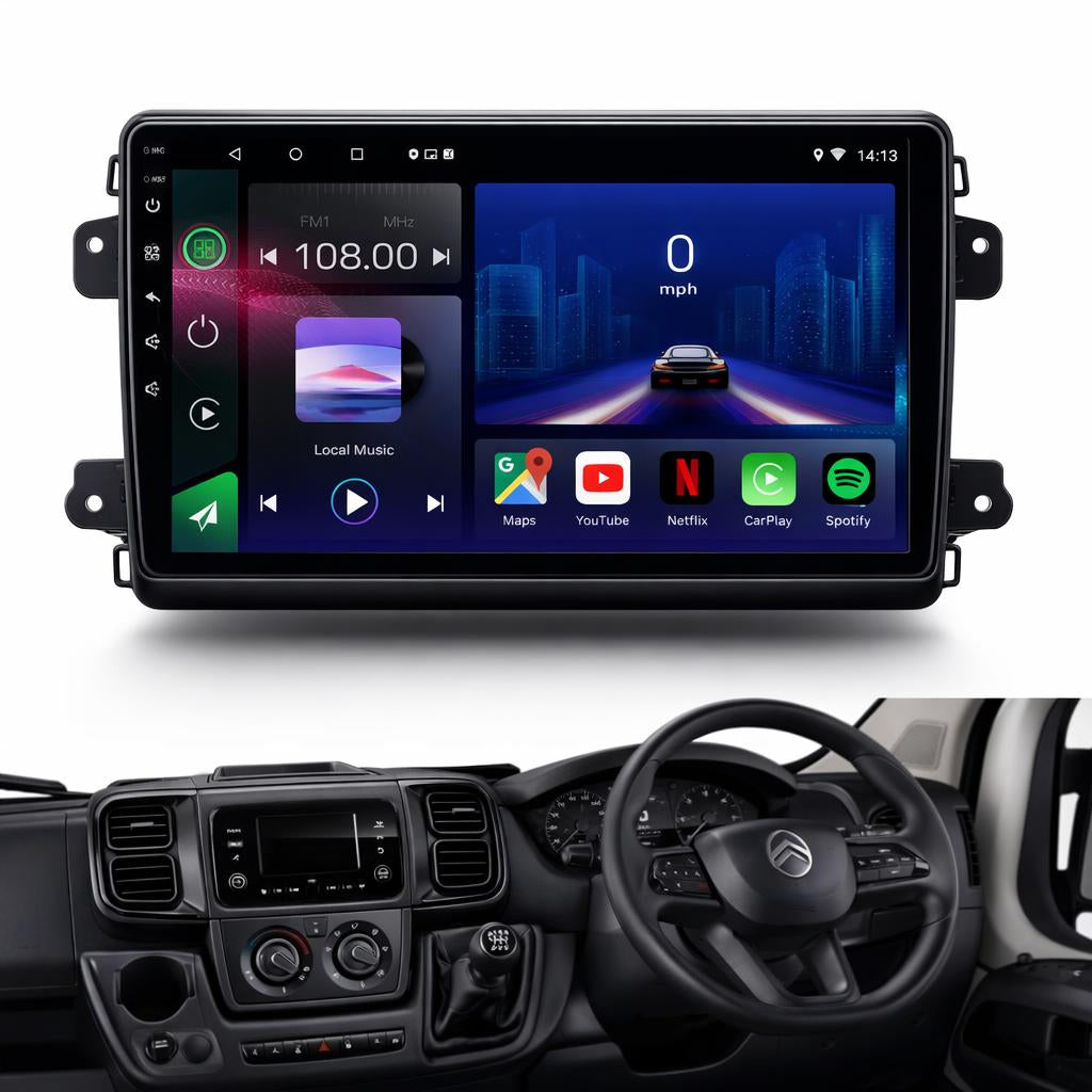 FIAT Ducato Peugeot Boxer Citroen Relay 2023 Onwards Android 15 Car Stereo Head Unit | CarPlay & Android Auto