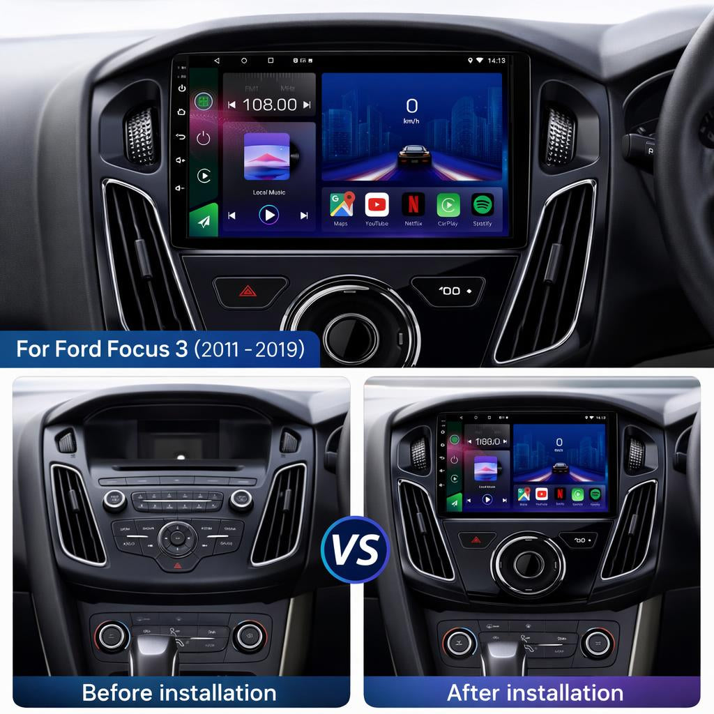 Ford Focus MK3 2011-2018 Android 15 Car Stereo Head Unit | CarPlay & Android Auto