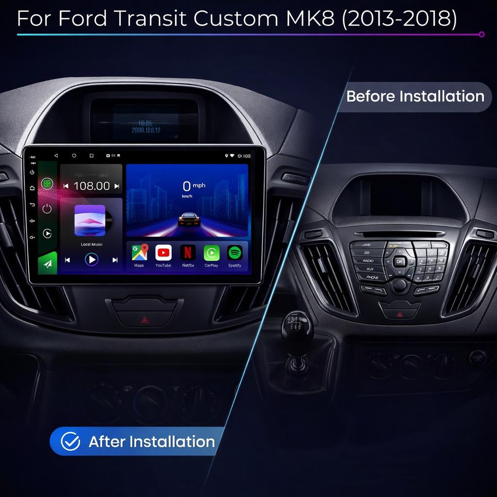 Ford Transit Custom MK8 2013-2018 Android 15 Car Stereo Head Unit | CarPlay & Android Auto