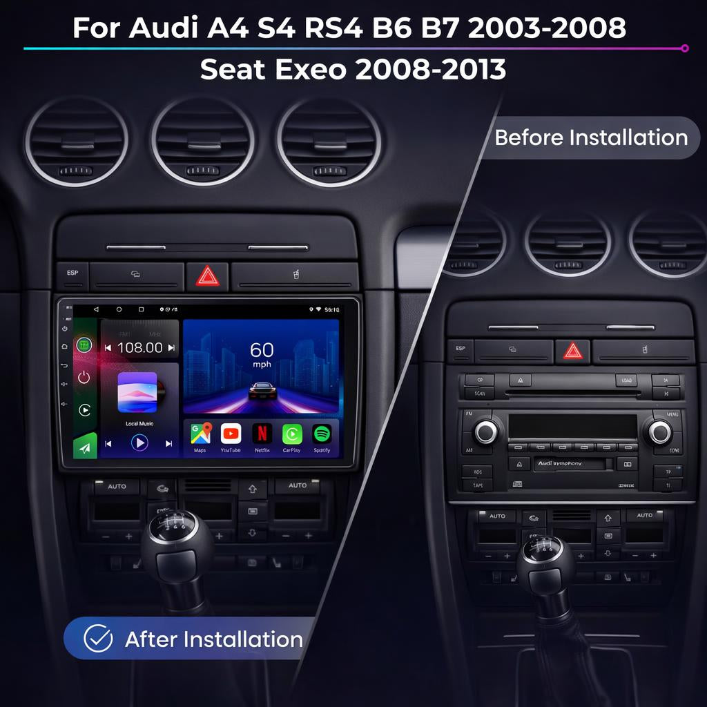 Audi A4 S RS B6 B7 Seat Exeo Android 15 Car Stereo Head Unit | CarPlay Android Auto Bose