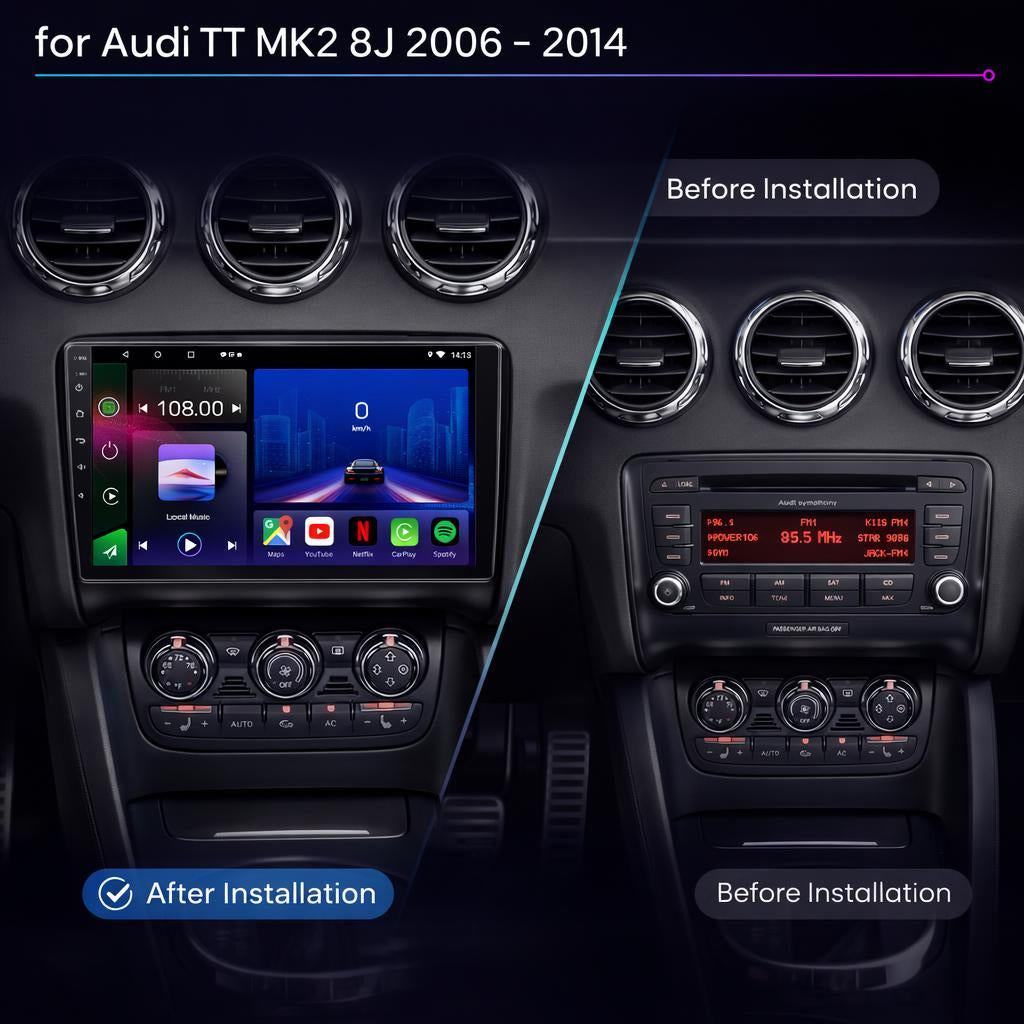 Audi TT TTS TTRS MK2 2006-2014 Android 15 Car Stereo Head Unit | CarPlay Android Auto Bose
