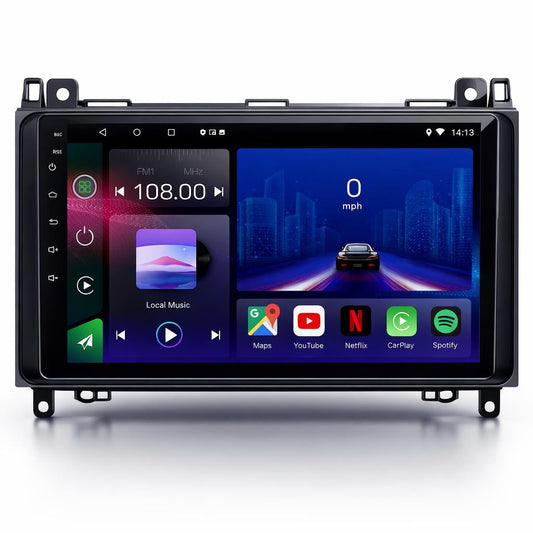 Mercedes Sprinter Vito Viano VW Crafter Android 15 Car Stereo Head Unit | CarPlay & Android Auto