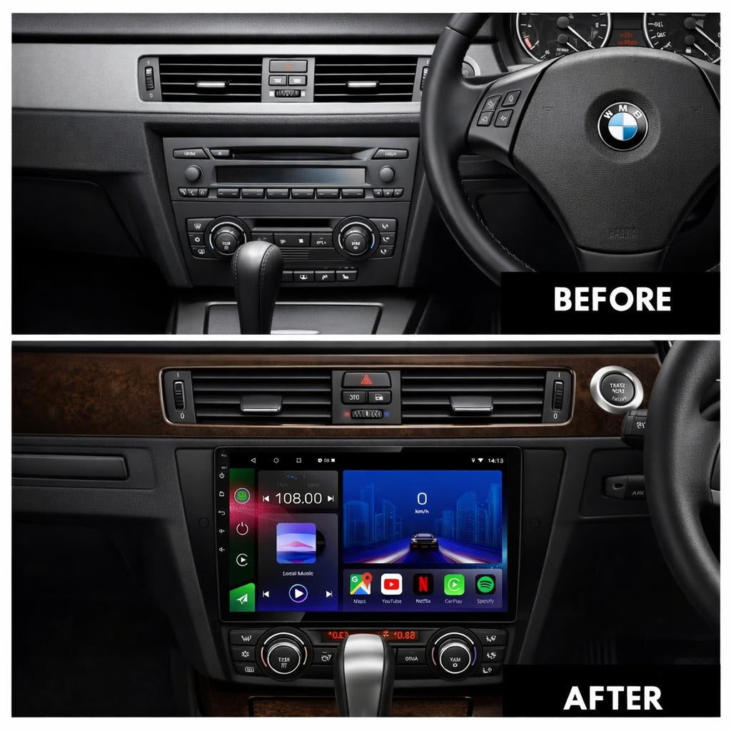BMW 3 Series E90 E91 E92 M3 Android 15 Car Stereo Head Unit | CarPlay Android Auto