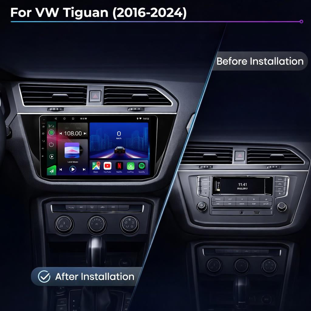 Volkswagen Tiguan 2016-2024 Android 15 Car Stereo Head Unit | CarPlay Android Auto