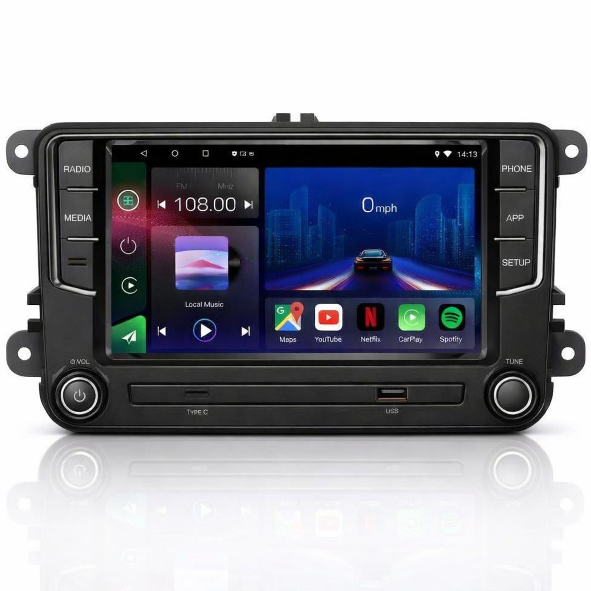 Volkswagen Seat & Skoda 7inch Display Android 15 Car Stereo Head Unit | CarPlay Android Auto
