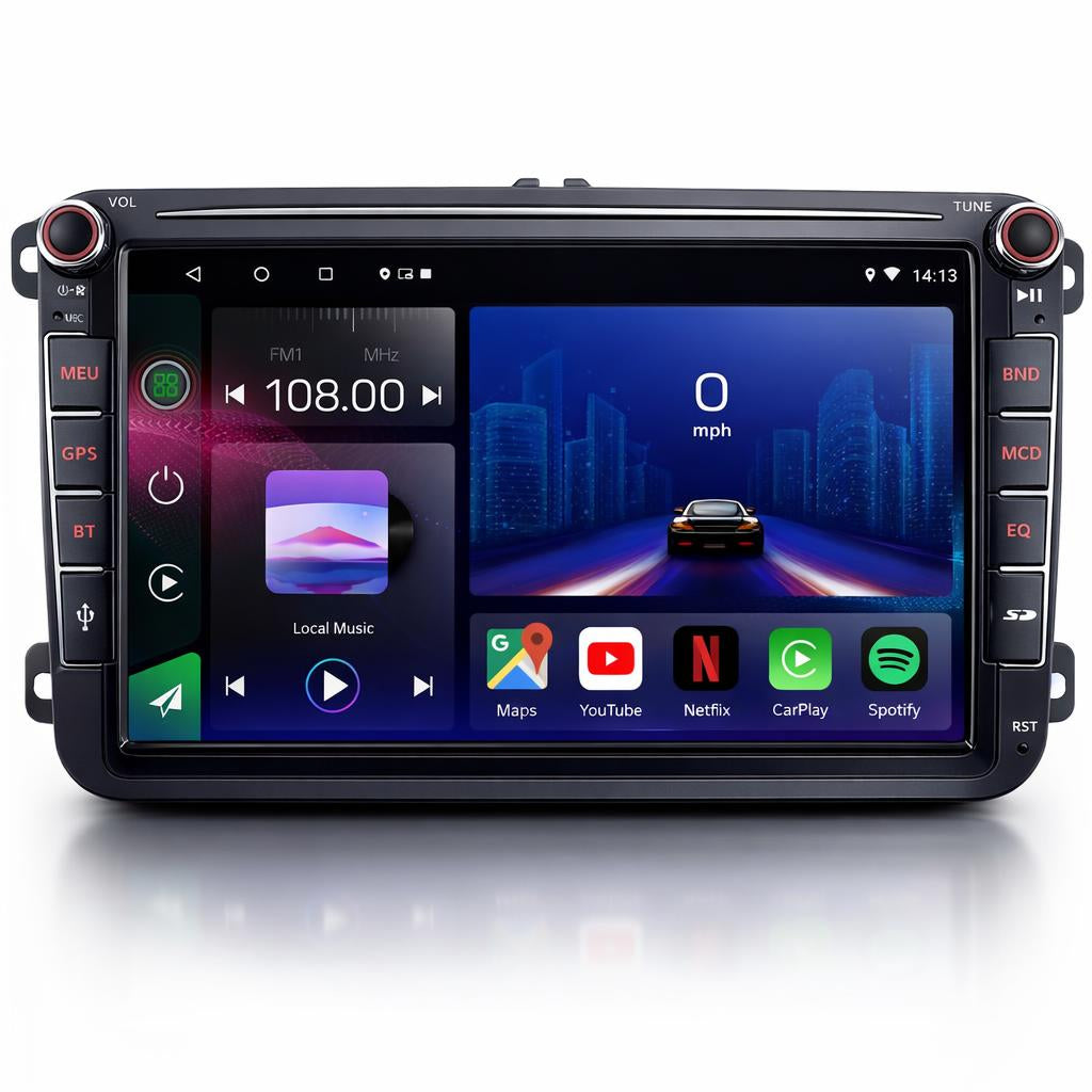 Volkswagen Seat & Skoda 8inch Display Android 15 Car Stereo Head Unit | CarPlay Android Auto