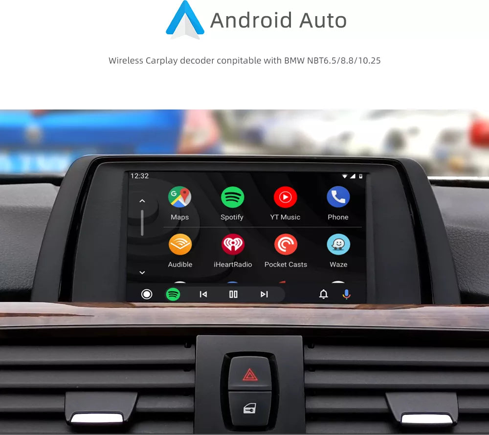For BMW Wireless Apple CarPlay Retrofit Android Auto Decoder Box NBT CIC EVO Original Screen