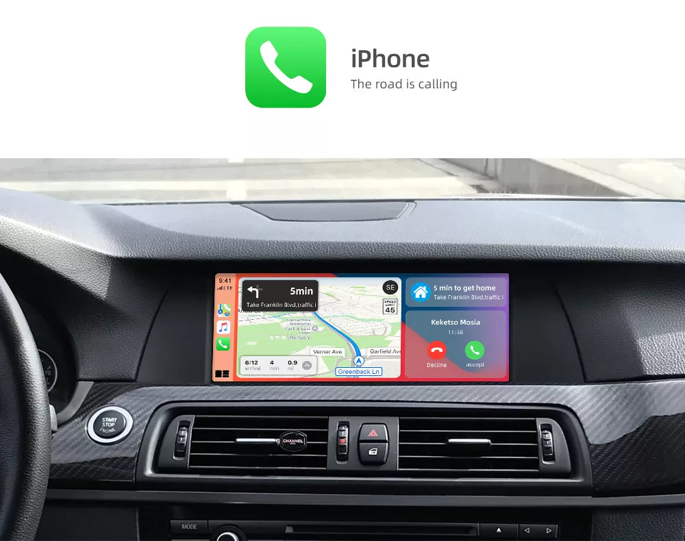 For BMW Wireless Apple CarPlay Retrofit Android Auto Decoder Box NBT CIC EVO Original Screen