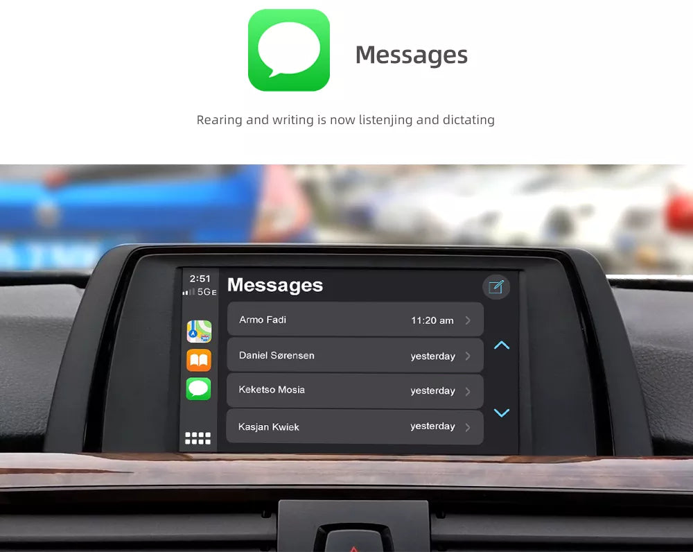 For BMW Wireless Apple CarPlay Retrofit Android Auto Decoder Box NBT CIC EVO Original Screen