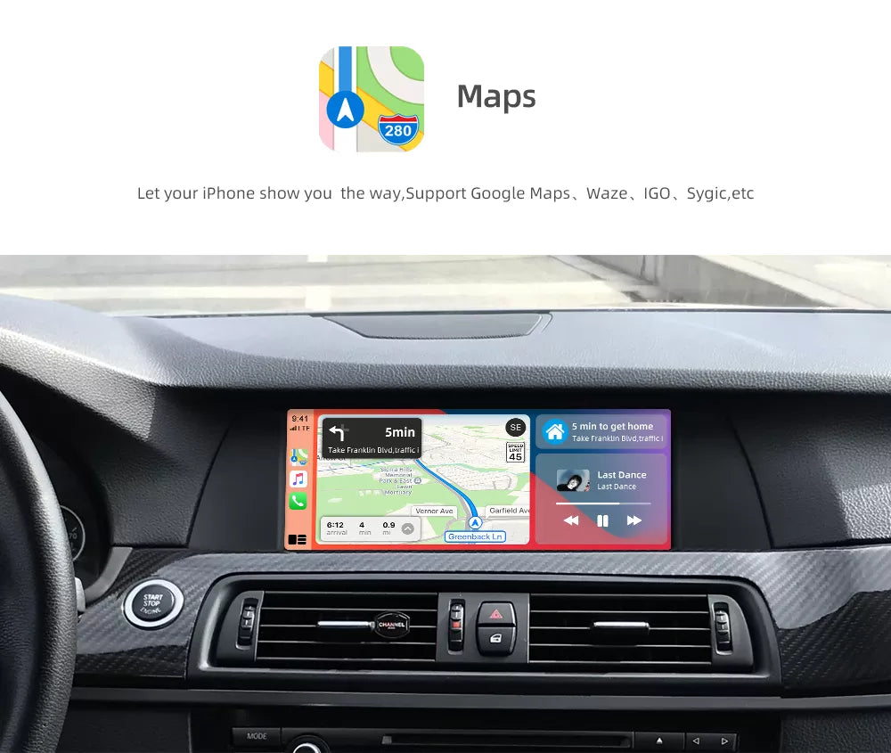 For BMW Wireless Apple CarPlay Retrofit Android Auto Decoder Box NBT CIC EVO Original Screen