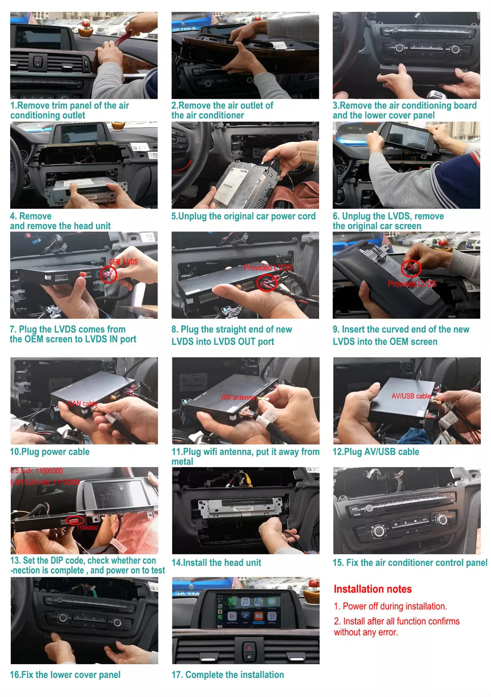 For BMW Wireless Apple CarPlay Retrofit Android Auto Decoder Box NBT CIC EVO Original Screen