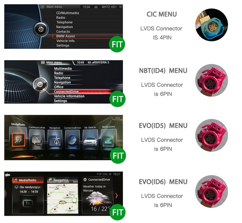 For BMW Wireless Apple CarPlay Retrofit Android Auto Decoder Box NBT CIC EVO Original Screen