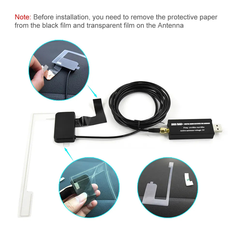 DAB+ Dongle Aerial Adapter for Android Car Stereo Head Unit