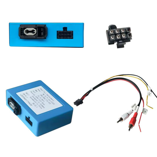 For Audi BMW Mercedes Porsche Aux Optical Fiber Optic Box Decoder Amplifier Adapter