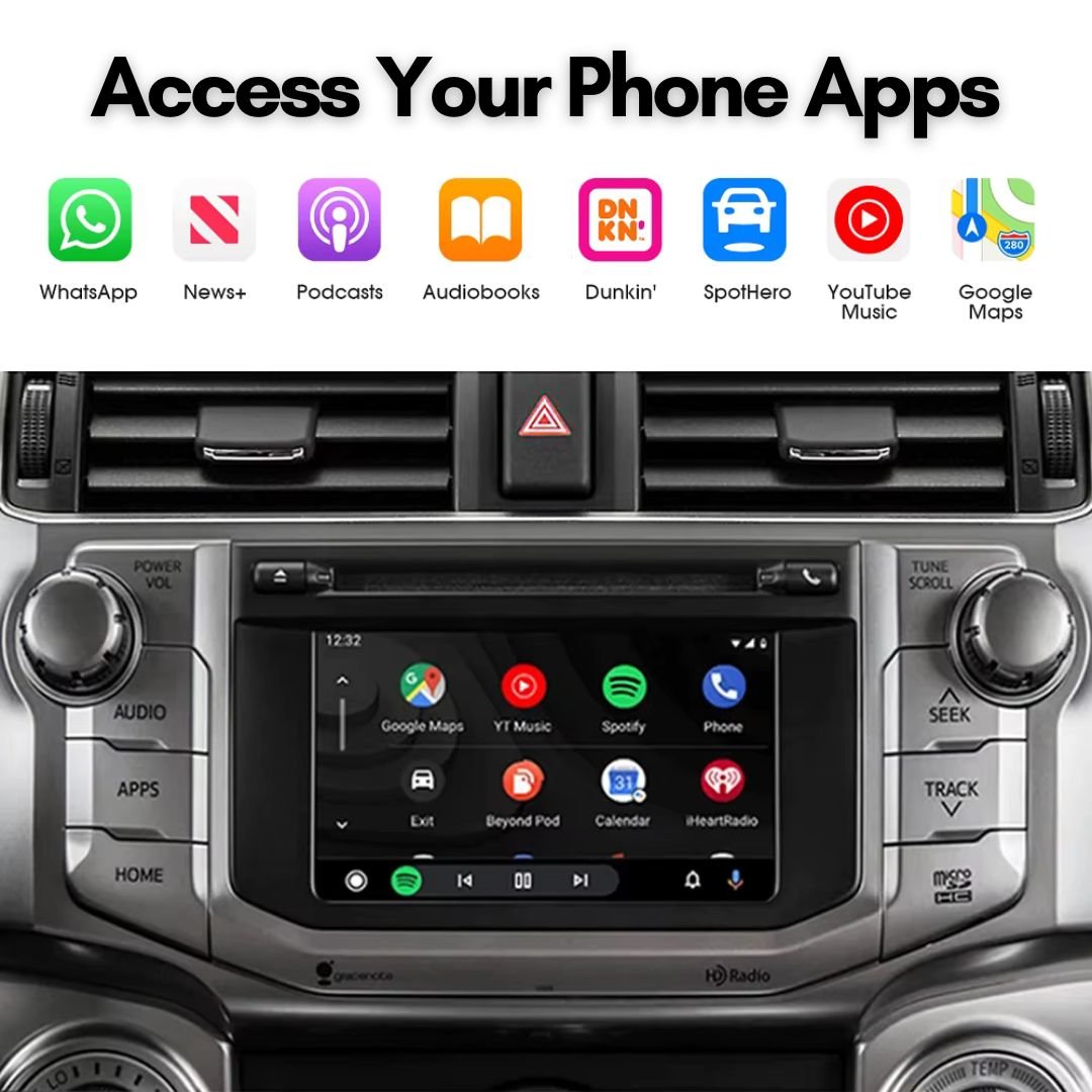 For Toyota Wireless Apple CarPlay Retrofit Android Auto Touch 2 & Entune 2.0