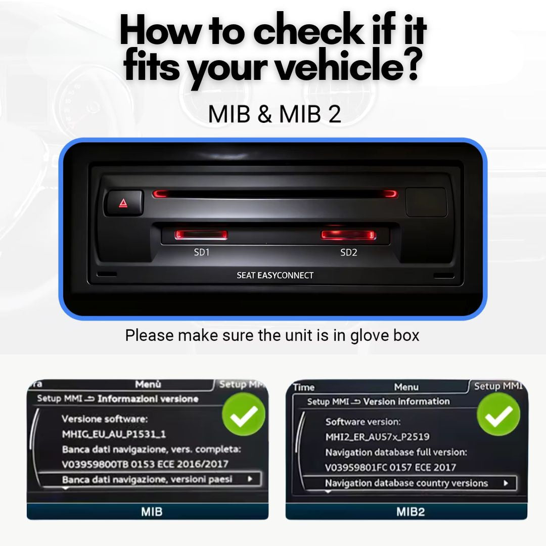 For Volkswagen Seat Skoda Wireless Apple CarPlay Retrofit Android Auto MIB1 & MIB2
