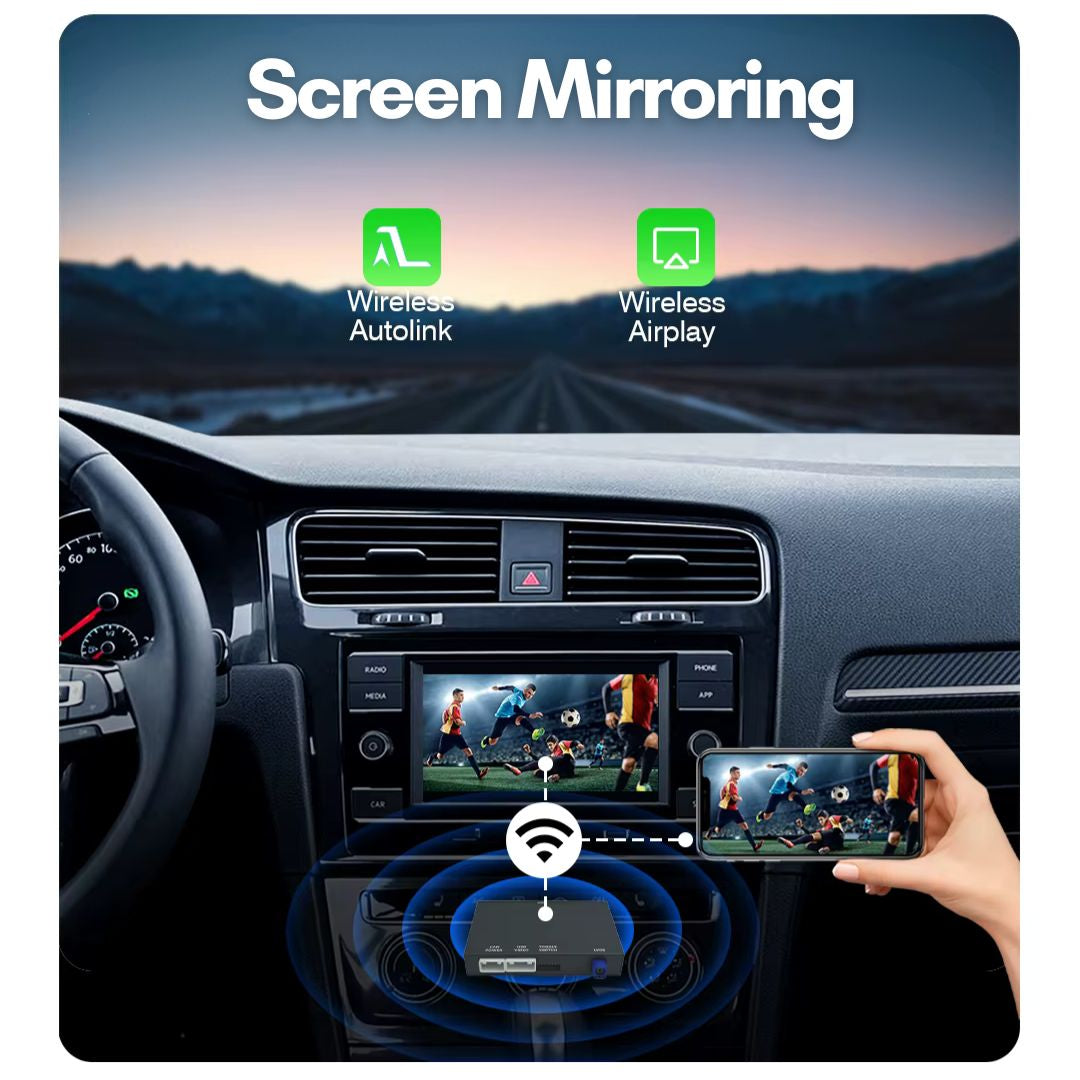For Volkswagen Seat Skoda Wireless Apple CarPlay Retrofit Android Auto MIB1 & MIB2