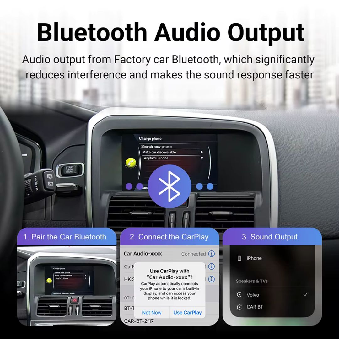 For Volvo Wireless Apple CarPlay Retrofit 2013-2020 Android Auto 7inch Original Screen