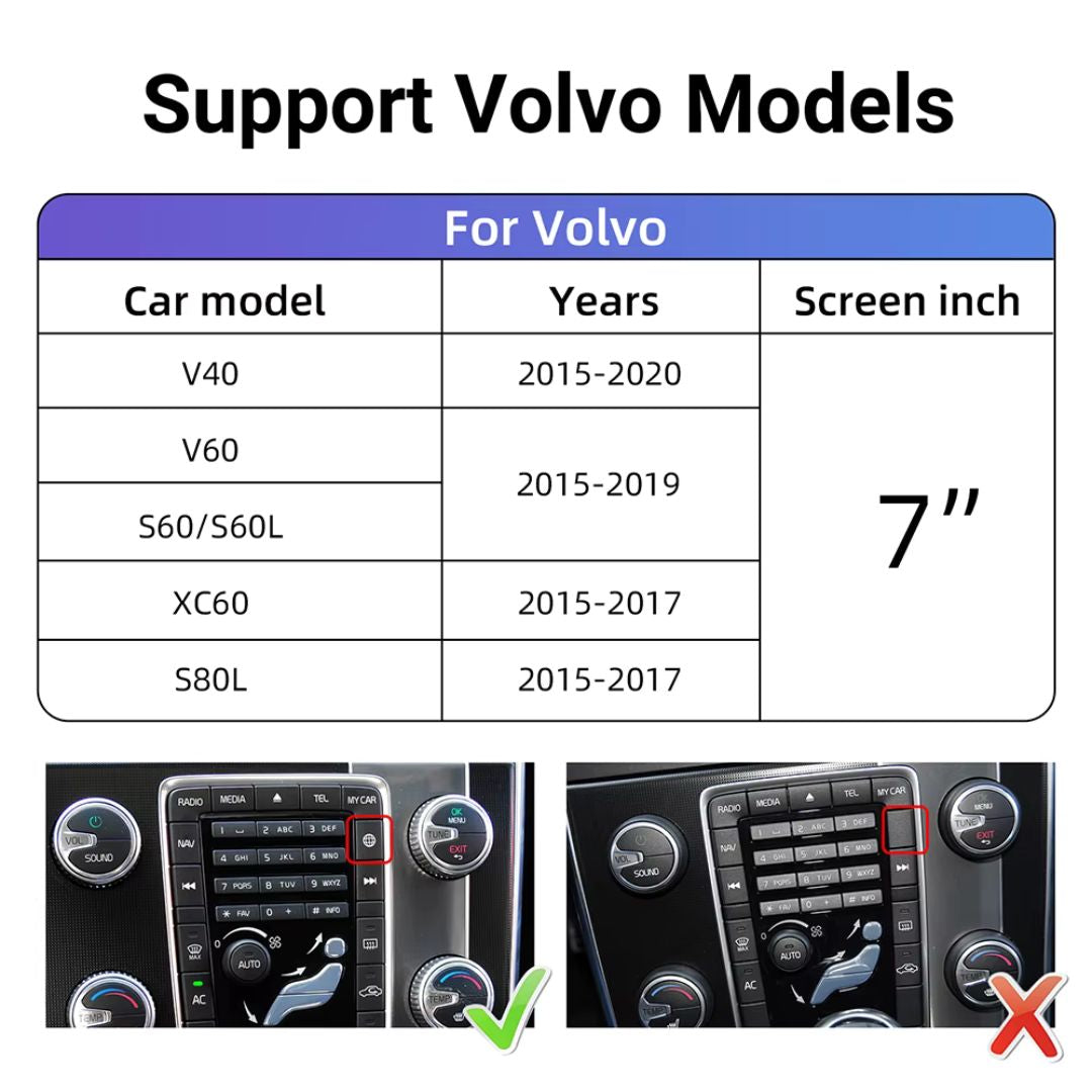 For Volvo Wireless Apple CarPlay Retrofit 2013-2020 Android Auto 7inch Original Screen