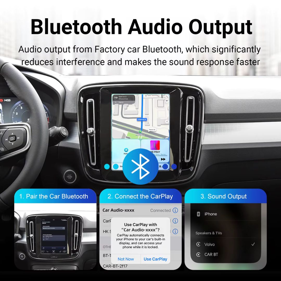 For Volvo Wireless Apple CarPlay Retrofit 2017-2022 Android Auto 9inch Original Screen