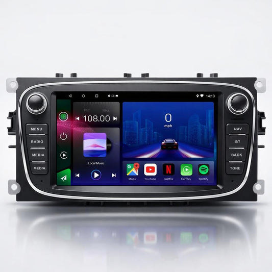 Ford Mondeo Galaxy S-Max Focus 2007–2011 Android 14 Car Stereo Head Unit | CarPlay & Android Auto