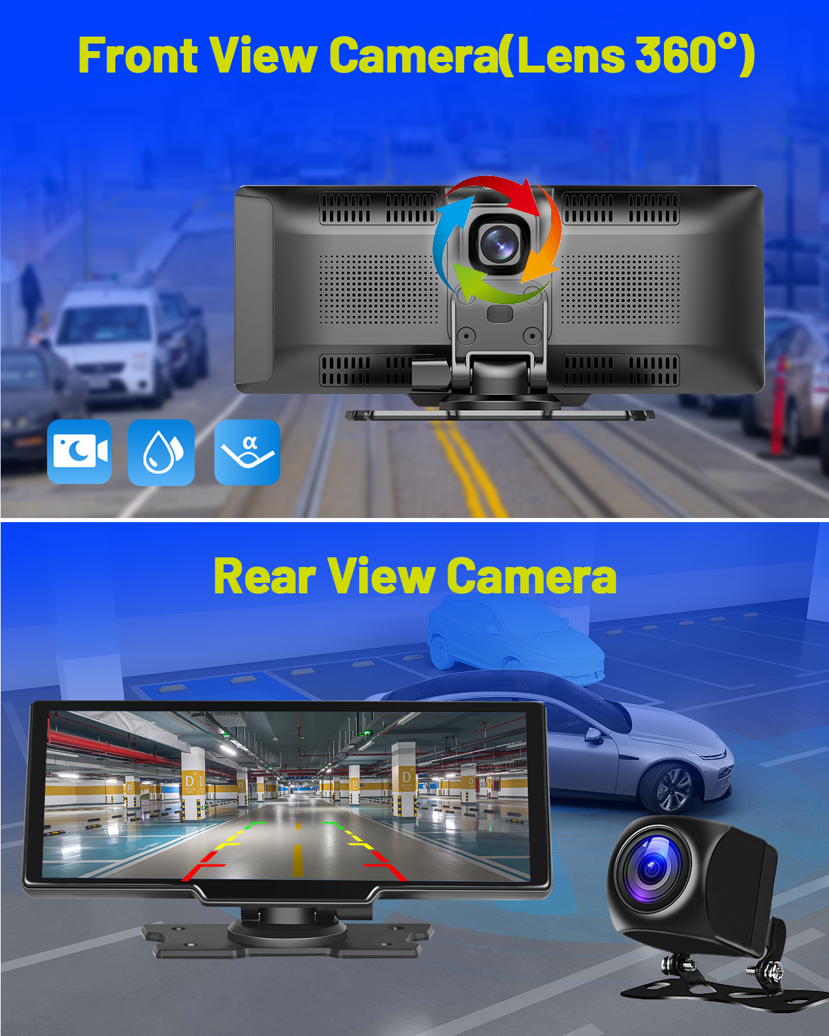 Smart Player | 10.26 Display | CarPlay Android Auto | Car Stereo  | Rear Camera Monitor | Dash Cam DVR | FM Radio