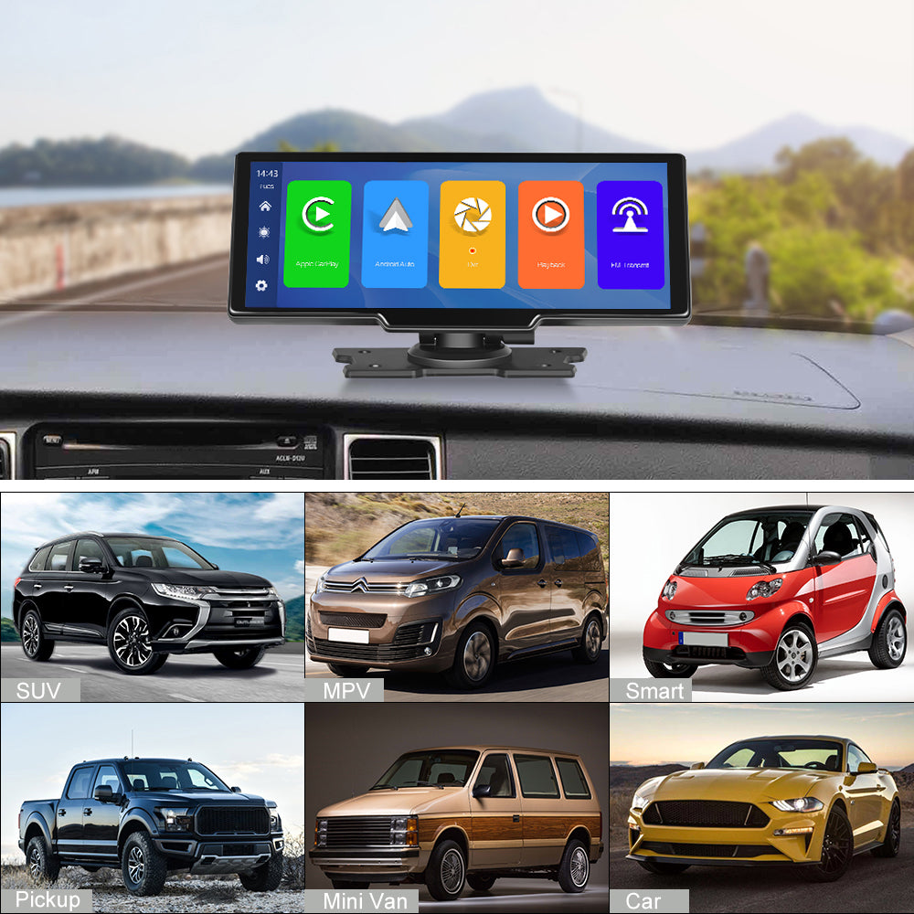 Smart Player | 10.26 Display | CarPlay Android Auto | Car Stereo  | Rear Camera Monitor | Dash Cam DVR | FM Radio