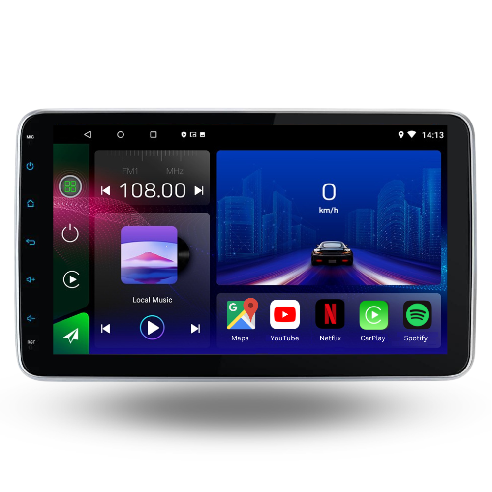 Universal 10inch Single Din 360 Android 15 Car Stereo Head Unit | CarPlay Android Auto