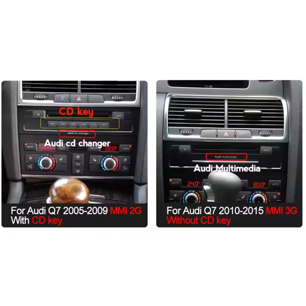 Audi Q7 2006-2015 Android 14 Car Stereo Head Unit | CarPlay Android Auto