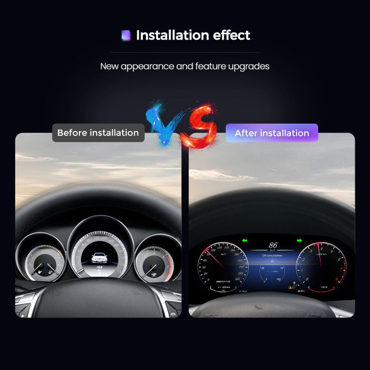 Mercedes-Benz E-Class W212 Digital Instrument Cluster – Linux System LCD Dashboard (2010–2015)