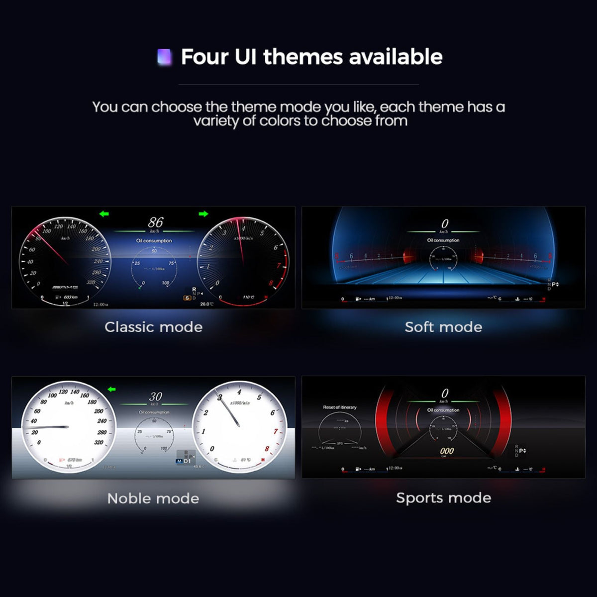 Mercedes-Benz C-Class W204 Digital Instrument Cluster – Linux System LCD Dashboard (2008–2010)