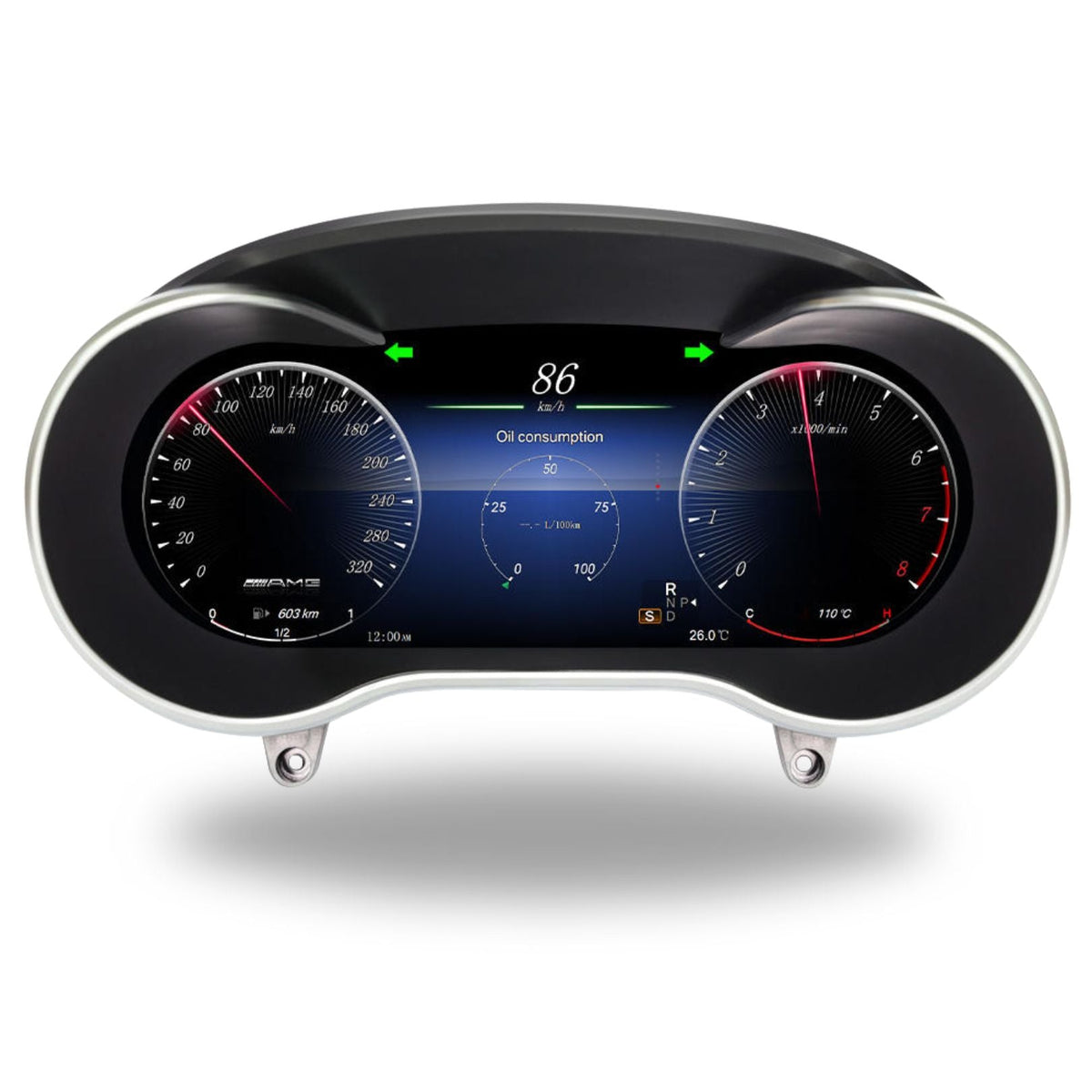 Mercedes-Benz C-Class W205 & GLC X205 Digital Instrument Cluster – Linux System LCD Dashboard (2015–2018)