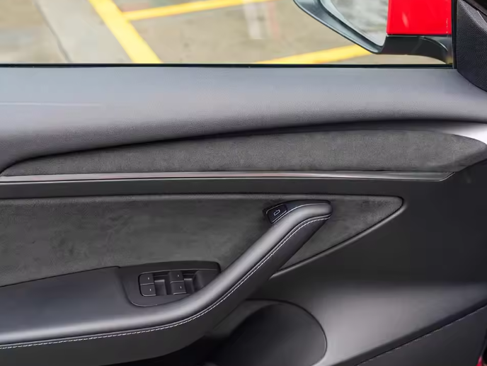 For Tesla 3 Y Real Carbon Fiber or Alcantara Dashboard + Door Trims