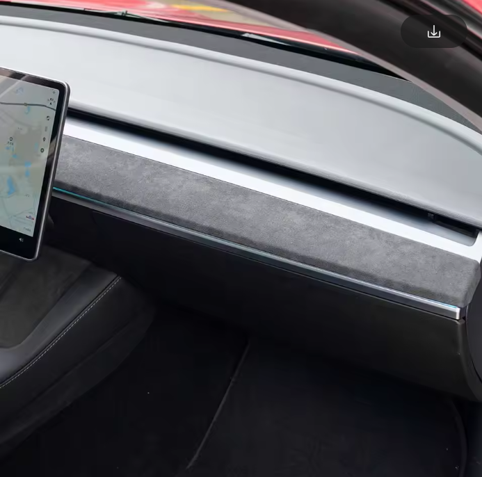 For Tesla 3 Y Real Carbon Fiber or Alcantara Dashboard + Door Trims