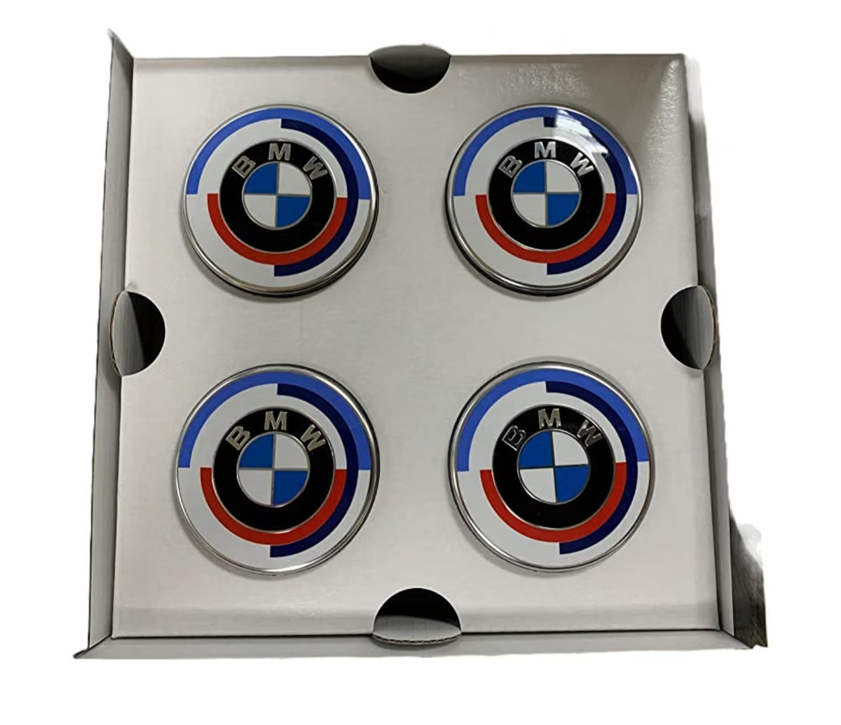 BMW Wheel Hub Centre Caps Kit 56mm & 68mm – Standard, Black & 50th Anniversary
