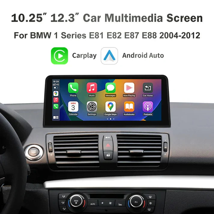 BMW 1 Series Linux Apple CarPlay & Android Auto Screen (E81/E82/E87/E88)