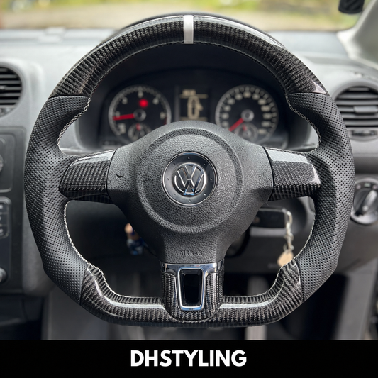 Volkswagen Jetta Carbon Fibre Flat Bottom Steering Wheel (2010-2014)