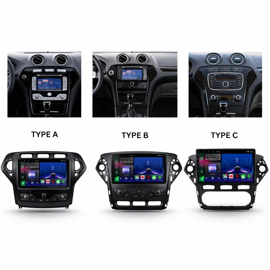 Ford Mondeo MK4 Android 15 Apple CarPlay & Android Auto Head Unit (2007-2014)
