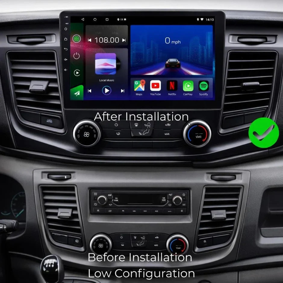 Ford Transit Custom Tourneo 350 Android 15 Apple CarPlay & Android Auto Head Unit (2018-2024)